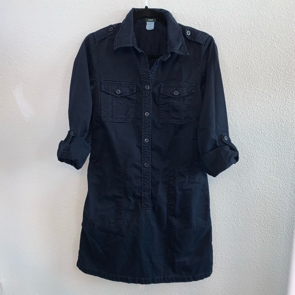 J. Crew Dresses & Skirts - J.Crew Navy khaki Military Trench Dress